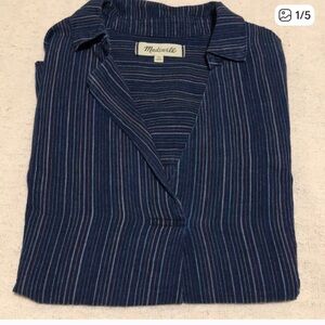 NWOT Madewell Courier Button Back in Cecile Stripe